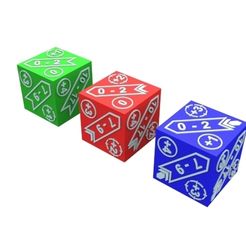 Movement_Dice_Final_Preview.jpg Free STL file Big Stompy Robot Game Movement Die・3D printable design to download