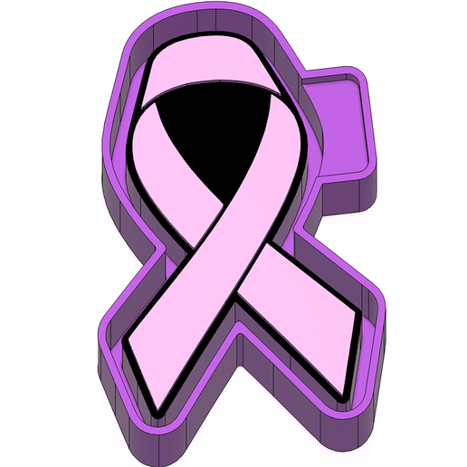 ♋ Cancer Ribbon Freshie STL Mold Housing・ STL File for 3D printing・Cults