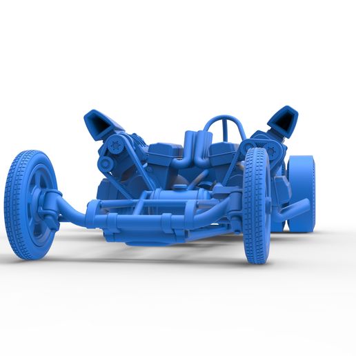 54.jpg Diecast Motor delantero old school dragster con 2 V8 Escala 1:25