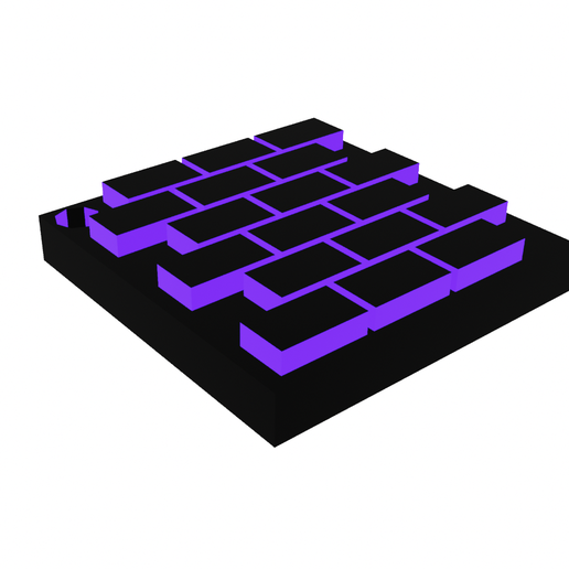 BW_Void-Cover-1.png Void Edition Brick Wall Keychain [4cm x 4cm x 8mm] - Low Poly Voxel Multi-Colour (.3mf) by BloccLab