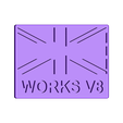 worksV8_corps_blanc.STL Land Rover Works V8 badge