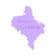 Ivano-Frankivsk_gelb.stl Ukraine Karte / Ukraine Map