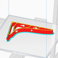 Capture_equerre.jpg STL file wall bracket with keyhole for screws.・3D printer design to download