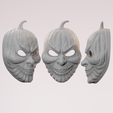 7.png Unique 3D Model of a Spooky Pumpkin Mask for Halloween