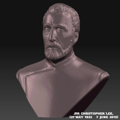 Capture d’écran 2016-12-13 à 10.38.32.png Descargar archivo STL gratis Busto de Sir Christopher Lee (1922 - 2015) • Objeto para impresora 3D, Geoffro