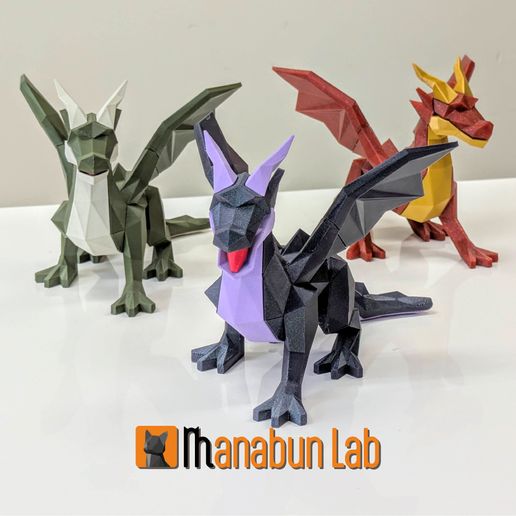 1_Low_Poly_Majestic_Dragon_Puzzle_.jpg 🐉Low Poly Majestic Dragon Puzzle