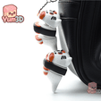 Yum3D-Sushi Seal for Food Lovers Articulated Keychain_05.png Yum3D Sushi Seal для любителей еды Шарнирный брелок - симпатичный брелок для рюкзака