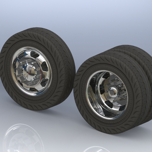 💎 1/32 scale diamond type rim for trucks・ STL File for 3D printing・Cults
