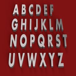 RENDER.jpg Archivo 3D AHARONI letra mayúscula 3D letras STL archivo・Modelo para descargar y imprimir en 3D