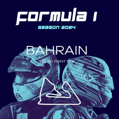 Race-Track-STL-download.png F1 track Bahrain circuit wall art gift Season 2024