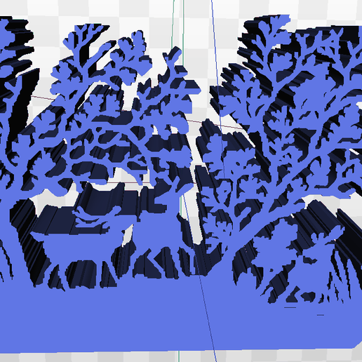 Download STL file Deer with Trees Wildlife Scene • Design to 3D print ...