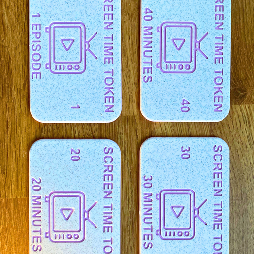 🚸 Kids Screen Time Tokens | TV Time | Chores For Screen Time・ STL File ...