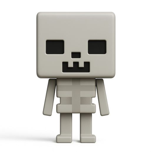 💀 SKELETON MINECRAFT FUNKO POP・Archivo STL para Impresión 3D・Cults