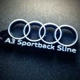 2.jpg Key ring Audi A3 Sportback S Line 2 colors