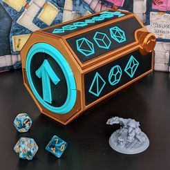 DICEBOX-NORSE-1.jpg Archivo 3D Torre y caja de dados de inspiración nórdica・Diseño para descargar y imprimir en 3D