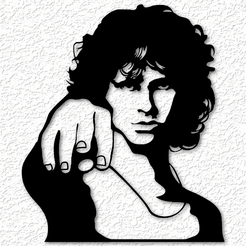 project_20230423_2326172-01-1.png STL file Jim Morrison wall art Jim morrison wall decor The Doors・3D printable model to download