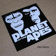 planeta-de-los-simios-planet-of-the-apes-cartel-letrero-impresion3d-pelicula.jpg Planet of the Apes, Planet of the Apes, poster, sign, signboard, logo, 3d printing, fiction, movie, movie