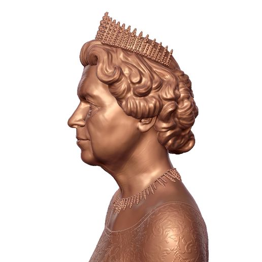👸 Queen Elizabeth II Bust 3D print model・ STL File for 3D printing and ...