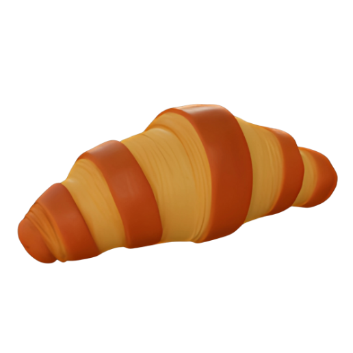 Two-Tone Croissant 3D model