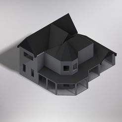 completedhouse.png Victorian O-Scale House