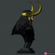 05.jpg LOKI Bust With Helmet - Tom Hiddleston - - Marvel - Avenger 3D print model