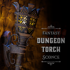 Dungeon-Torch-Sconce-1-IG-Cults.png Archivo STL Antorcha de mazmorra I・Plan de impresión en 3D para descargar