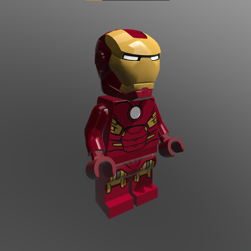 Brick-Style Armored Hero Figure – Futuristic Suit 3D Printable Model