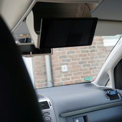DSC07538.JPG Tablet holder for VW Touran Car "sky storage"