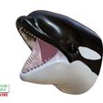 Orca-Pen-Holder-color-11.jpg Orca whale killer whale hollow pen holder 3D printable model