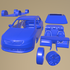 e21_005.png STL file Skoda Fabia Scoutline 2019 RINTABLE CAR IN SEPARATE PARTS・3D printing template to download