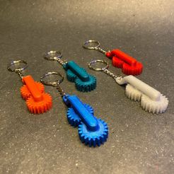 1.jpg Бесплатный 3D файл Gears Keychain・Шаблон для 3D-печати для загрузки