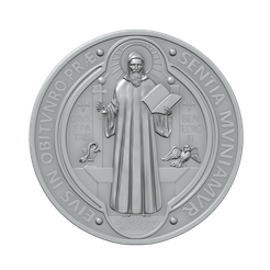 saint_benedict_medal_3d_print-1.png Fichier STL Médaille de Saint Benoît - Impression 3D・Objet imprimable en 3D à télécharger