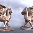 untitled.506.png Fichier OBJ Statue baroque du Lion volant en miroir・Plan pour imprimante 3D à télécharger, aramar
