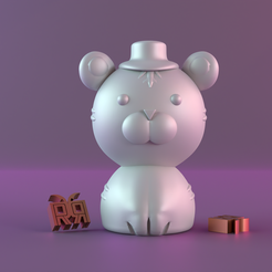render_6.png STL file tiger cute・3D printing template to download