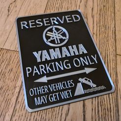 20230114_214637.jpg Yamaha Motorcycles Workshop Parking Warning Sign