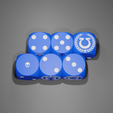 10mm-D6-Rounded-Dice-of-the-Ultra-wSkull-Pips-1,-wPips-2-5,-6-wUltra-Symbol-Laurels-Top-View.png Dice of the Ultra