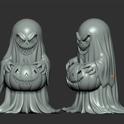 Ghost with pumpkin - 3D model önizlemesi