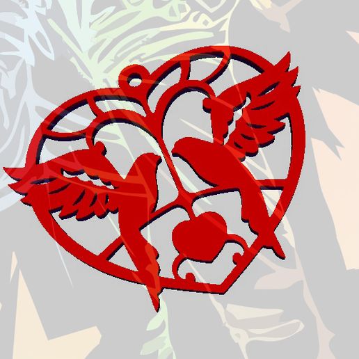 HEART KEYCHAIN 1 3D model