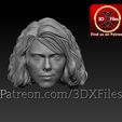 ee3.jpg Black Widow Hot Toys Head sculpt 1-6th scale - Avengers Free 3D print model