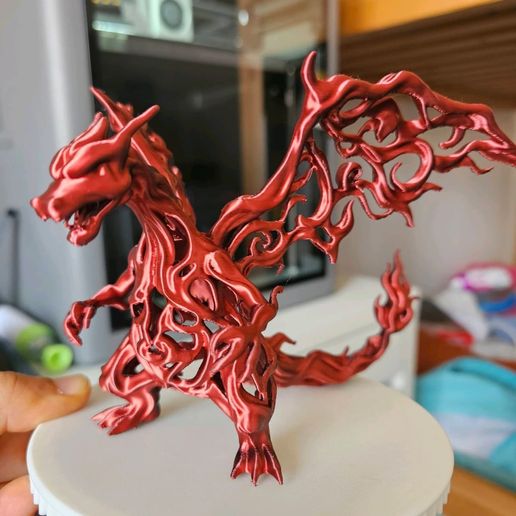 🔥 Charizard Elemental Flame Form - Tribal Fire Statue (Abstract STL ...