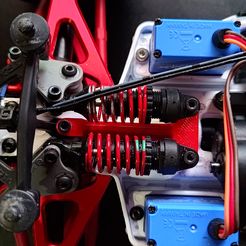 Example_brace.jpg STL file E-revo vxl mini 1/16 Chassis brace bracket FRONT・3D printer design to download