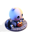 023.png Chibi Halloween Ghost 3D Model - Cute, Low Poly