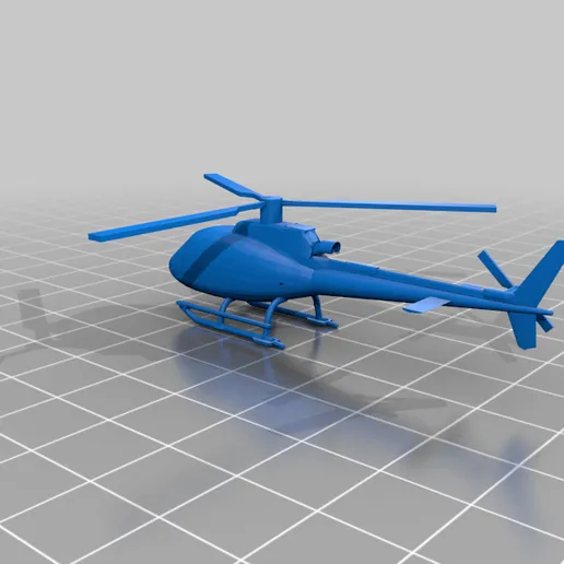Shapeways / Les sites de fichiers 3D [Impression 3D] AS350_Helicopter_N_Scale_V2