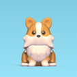 Cod132-Corgi-Dog-1.png 3D file Corgi Dog・3D printable model to download