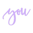 you.stl YOU + ME SIGN WALL ART 2D