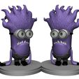 17.jpg Purple mutated minion for 3D printing STL