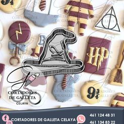GORRO HP.jpg Archivo STL CORTADOR DE GALLETA HARRY POTTER GORRO・Objeto imprimible en 3D para descargar