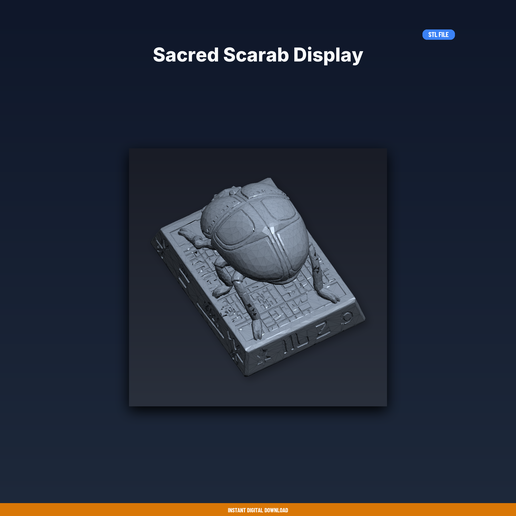 Sacred Scarab Display - 3D Printable STL File