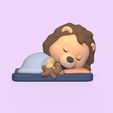 Cod50-Sleeping-Lion-1.jpeg 3D file Sleeping Lion・3D printer design to download
