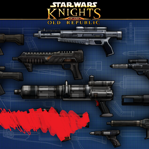 Kotor Blasters collection 3D model